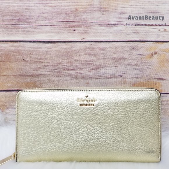 Blake Street Dot Lacey Kate Spade Gold Wallet - Picture 1 of 8